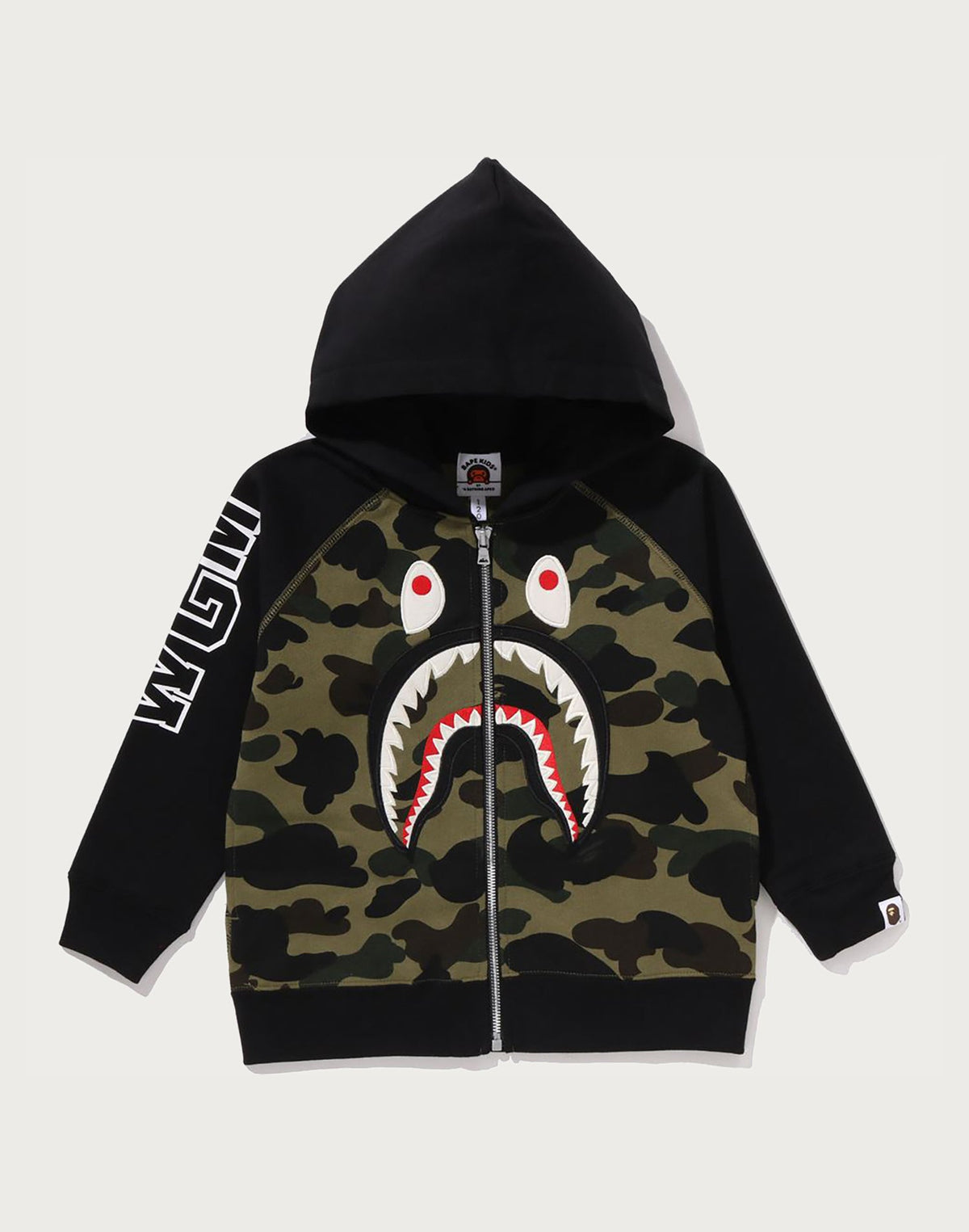 1ST CAMO SHARK PATCH ZIP HOODIE KIDS