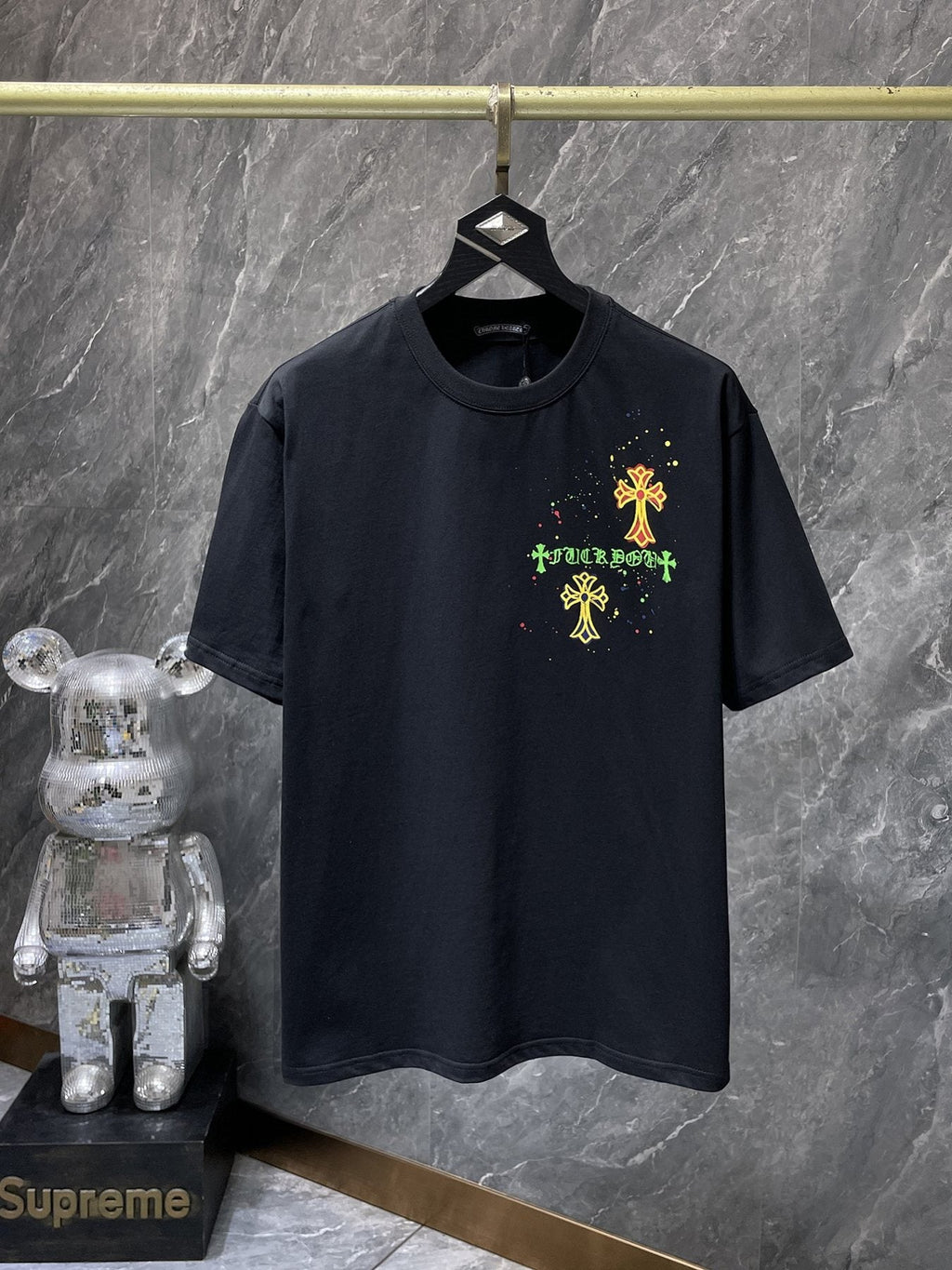 Chrome Hearts Cross Graffiti Graphic T-Shirt